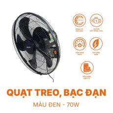 Quạt treo tường CN B5 70W, 5 cánh 45cm NANOCO NWF1870K
