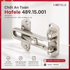 Chốt an toàn Hafele 489.15.001 niken mờ dạng xích cho cửa gỗ