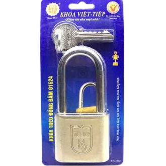 Ổ khóa treo đồng bấm cò dài Việt Tiệp 01524 tại Phương Oanh Phú Quốc
