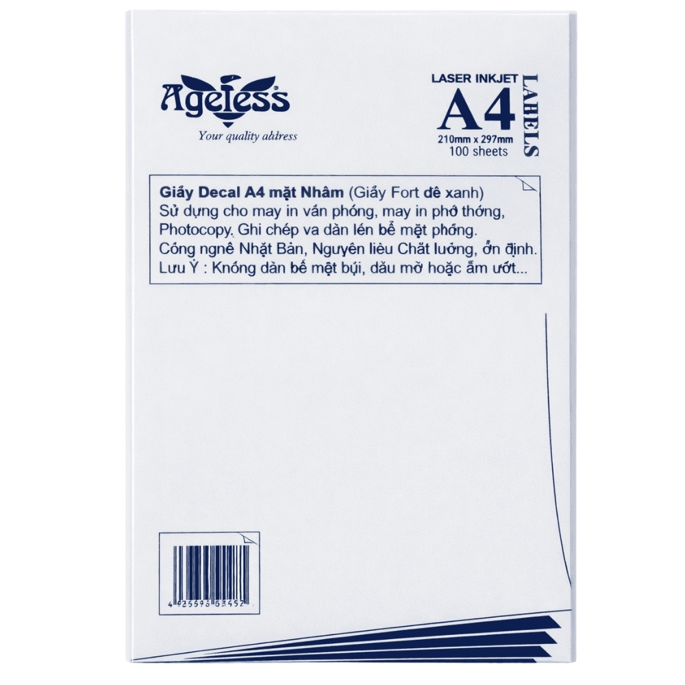 Giấy dán decal A4 Eagless đế xanh X100T tập 100 tờ tại Phương Oanh Phú Quốc